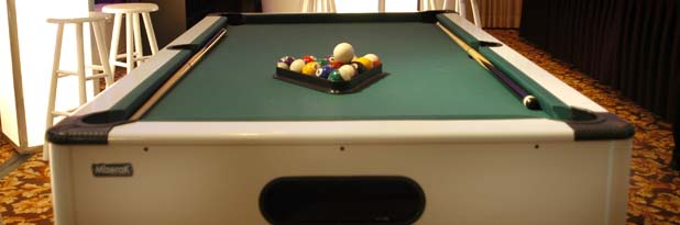Pool & Billiards tables available as part of our Novely Enterainment event & party services