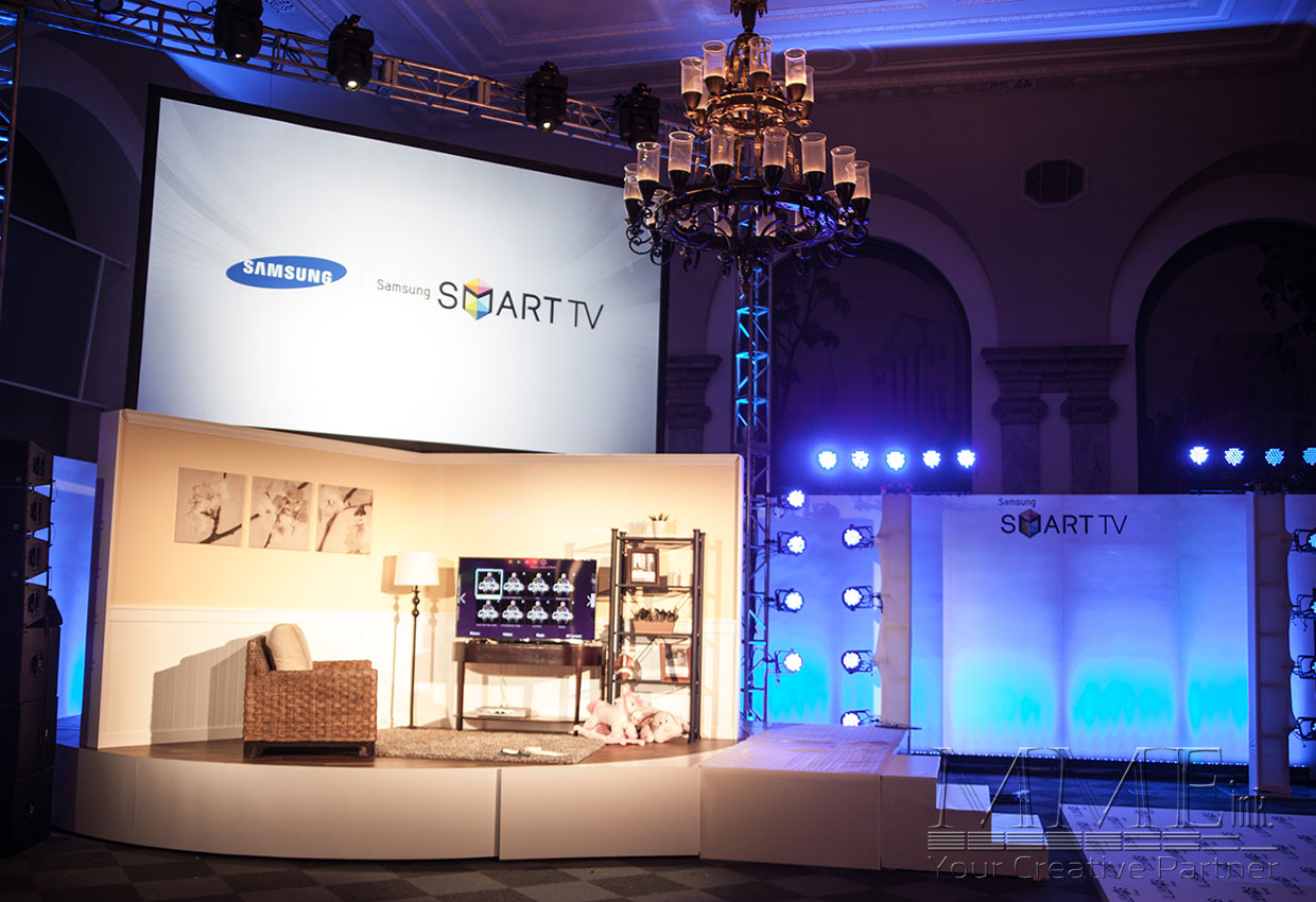 Custom staging for samsung corporate event