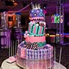 Custom cake design from colorful and fun sweet 16