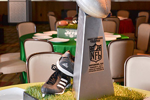 Sports theme custom centerpiece for Bar Mitzvah