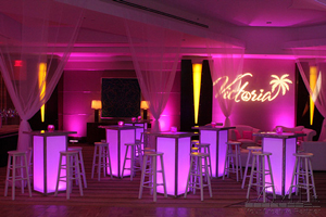 Pink lounge rental furniture sweet 16 event