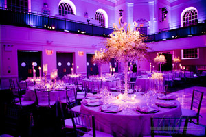 Professional Event Design with ambient lighting at NYC Wedding