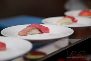 Sushi on plate for NYC Wedding